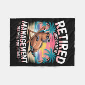 Retired Under New Management See Wife Funny Retire フリースブランケット (正面(横))