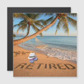Retired Written in Sand Tropical Florida Beach (正面/裏面)