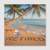 Retired Written in Sand Tropical Florida Beach (正面)