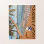 Retired Written in Sand Tropical Florida Beach ジグソーパズル (縦)