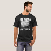 Retired X-Ray Technician Profession American Flag  Tシャツ (正面フル)