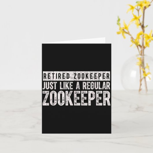 Retired Zookeeper Funny Zoo Keeper Retirement  カード (黄色い花)