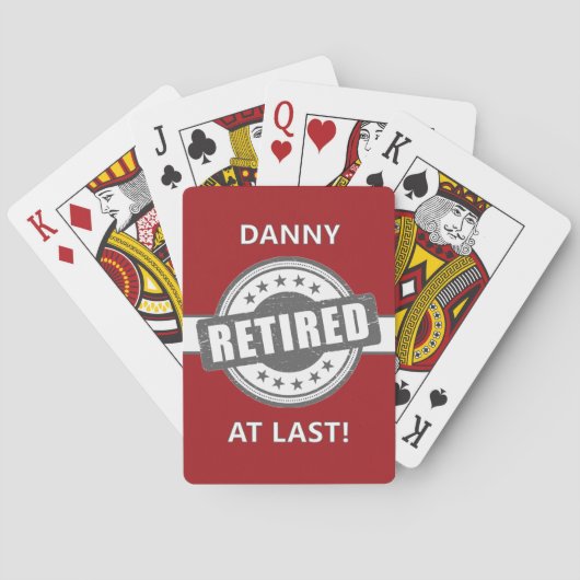 Retiree Gift! Personalized Retirement  トランプ (裏面)