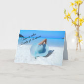 Retirement余暇の女性-詩の… カード (黄色い花)