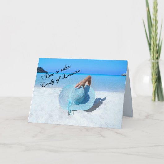 Retirement余暇の女性-詩の… カード (正面)