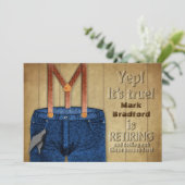 RETIREMENT – ブルージーンズとサスペンダー – 名前 (スタンド正面)