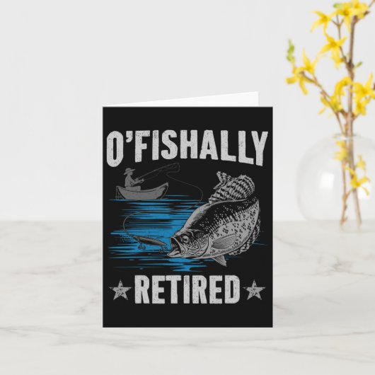 Retirement 2025 Fishing Fisherman O-fish-ally Reti カード (黄色い花)
