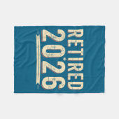 Retirement 2026 Countdown Retired Ly Dom  フリースブランケット (正面(横))
