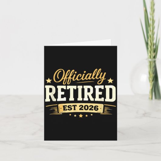 Retirement 2026 funny not problem anymore for men カード (正面)