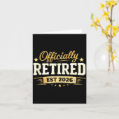 Retirement 2026 funny not problem anymore for men カード (黄色い花)