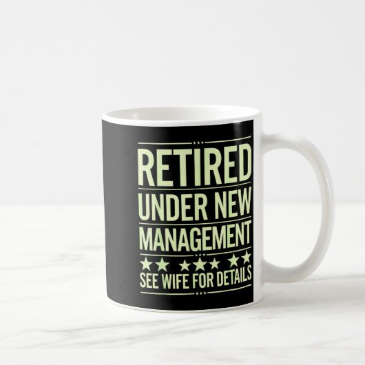 Retirement Art For Men Dad Husband Retired Retirem コーヒーマグカップ (右)