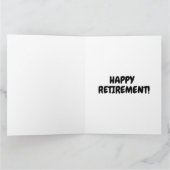 RETIREMENT BIRTHDAY GREETING CARD カード (内部)