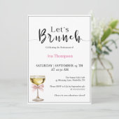 Retirement Brunch Invitation • Champagne Farewell 招待状 (スタンド正面)