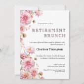 Retirement Brunch Invitation • Floral Farewell  招待状 (正面)