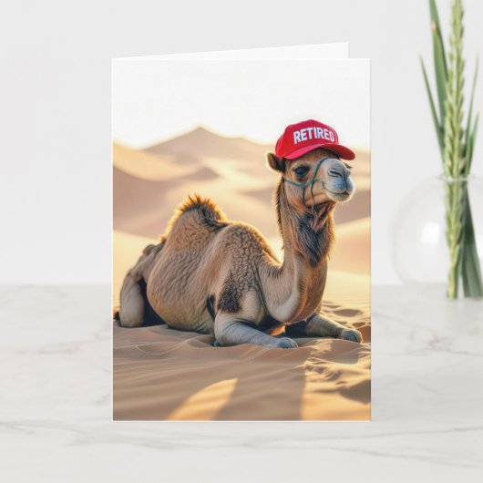Retirement Camel Wearing a Red Cap カード (正面)