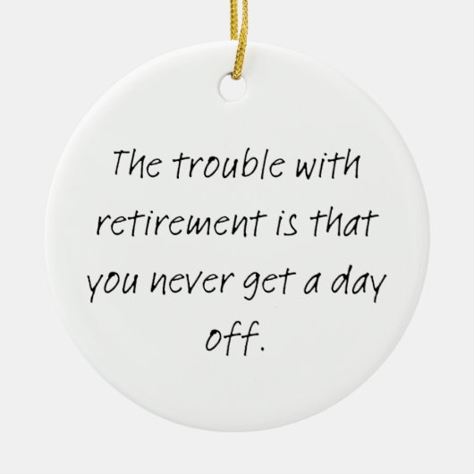Retirement christmas セラミックオーナメント (正面)