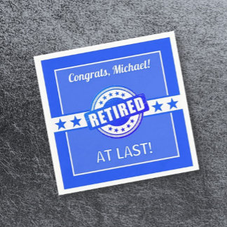 Retirement Congrats! personalized party スタンダードカクテルナプキン