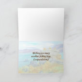 Retirement Congratulations Happy Fishing Days Lake カード (内部)