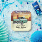 Retirement Cruising Classic Retro Car City Party ペーパープレート (パーティー)