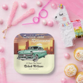 Retirement Cruising Classic Retro Car City Party ペーパープレート (パーティー)