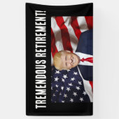 RETIREMENT DONALD TRUMP PARTY BANNER 横断幕 (縦)