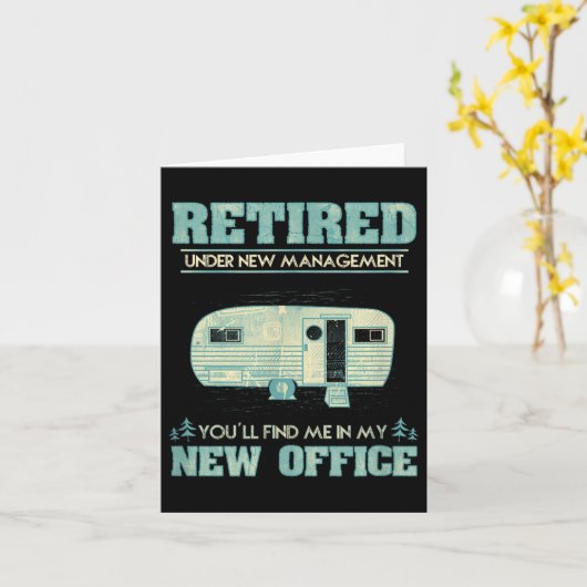 Retirement Funny Camping Rv Caravan Gift Retiree N カード (黄色い花)