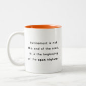 Retirement Funny & Inspirational Quotes Mug  ツートーンマグカップ (左)