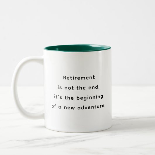 Retirement Funny & Inspirational Quotes Mug  ツートーンマグカップ (左)