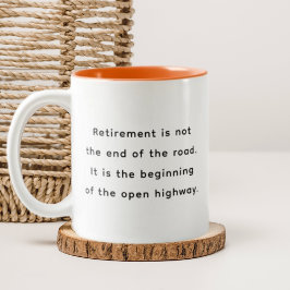 Retirement Funny & Inspirational Quotes Mug  ツートーンマグカップ