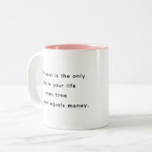 Retirement Funny & Inspirational Quotes Mug ツートーンマグカップ (正面左)