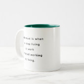 Retirement Funny & Inspirational Quotes Mug ツートーンマグカップ (正面左)