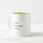 Retirement Funny & Inspirational Quotes Mug ツートーンマグカップ (正面左)
