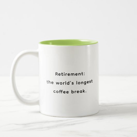 Retirement Funny & Inspirational Quotes Mug ツートーンマグカップ (左)