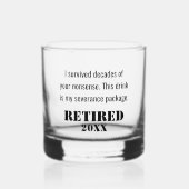 Retirement Funny Quote for Dad Minimalist Custom ウイスキーグラス (正面)