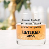 Retirement Funny Quote for Dad Minimalist Custom ウイスキーグラス