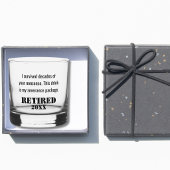 Retirement Funny Quote for Dad Minimalist Custom ウイスキーグラス