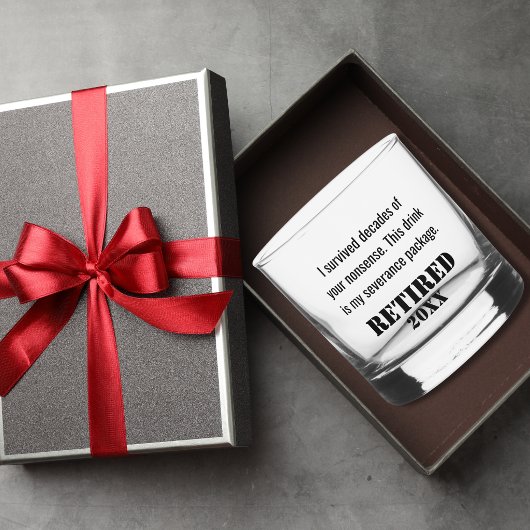 Retirement Funny Quote for Dad Minimalist Custom ウイスキーグラス