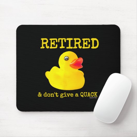 Retirement Funny Retired I Don't Give A Quack Rubb マウスパッド (マウス)