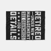 Retirement Gag Party Retired Under New Management フリースブランケット (正面(横))