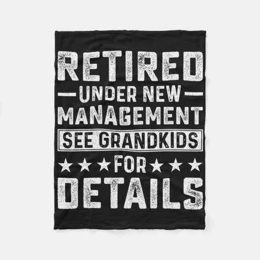 Retirement Gag Party Retired Under New Management フリースブランケット (正面)