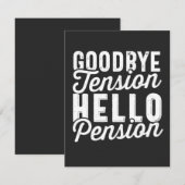 Retirement Gift, Goodbye Tension Hello Pension サンキューカード (正面/裏面)