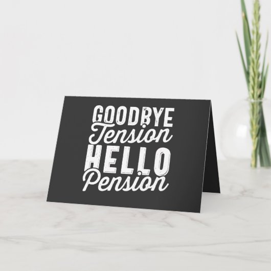 Retirement Gift, Goodbye Tension Hello Pension シーズンカード (正面)