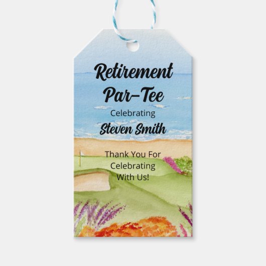 Retirement Golf Course by the Beach  ギフトタグ (正面)