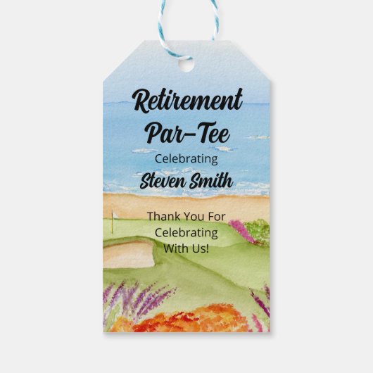 Retirement Golf Course by the Beach  ギフトタグ (裏面)