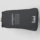 Retirement Golf Gifts Retiree Retired Golfer Funny ゴルフヘッドカバー (正面)