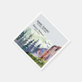 Retirement Gone Hiking Life is Better Mountains スタンダードカクテルナプキン (角)