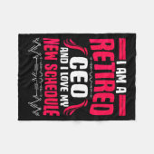 Retirement I'm A Retired Ceo  フリースブランケット (正面(横))