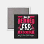 Retirement I'm A Retired Ceo  マグネット (正面/裏面)