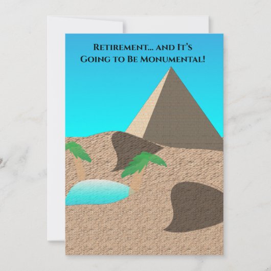 Retirement is going to be Monumental 招待状 (正面)