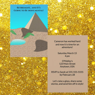 Retirement is going to be Monumental 招待状